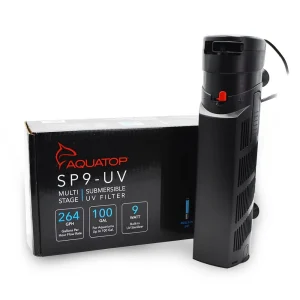 Adjustable Flow Submersible UV Filter SP9UV (9 Watt) - AquaTop