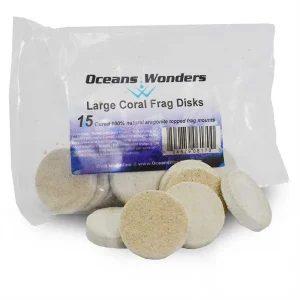 Agrocrete LARGE Coral Frag Disks 1.5" (15 pc) - Oceans Wonders