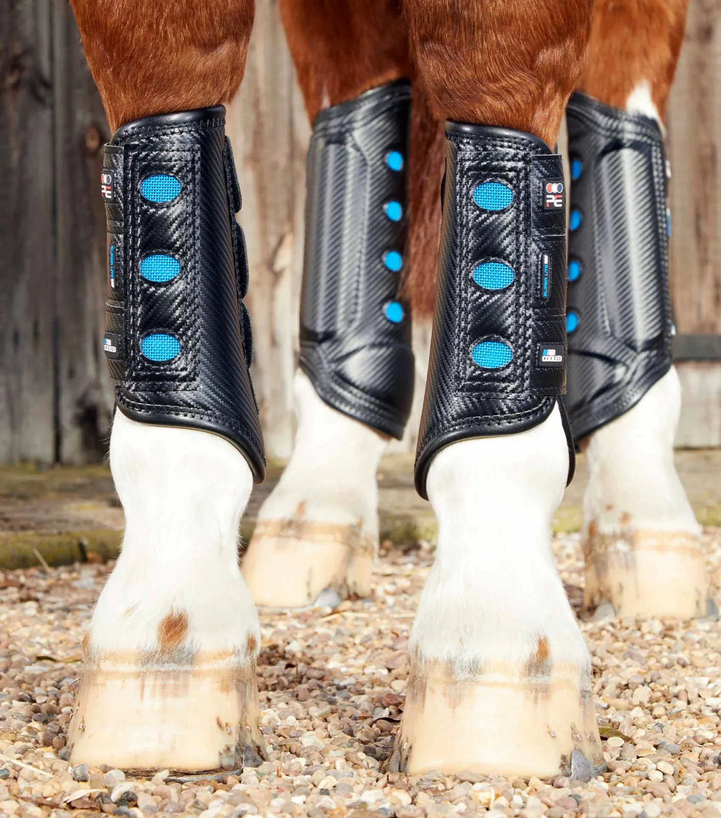 Air Cooled Super Lite Carbon Tech Eventing/Racing Boots Black Front - Image 2