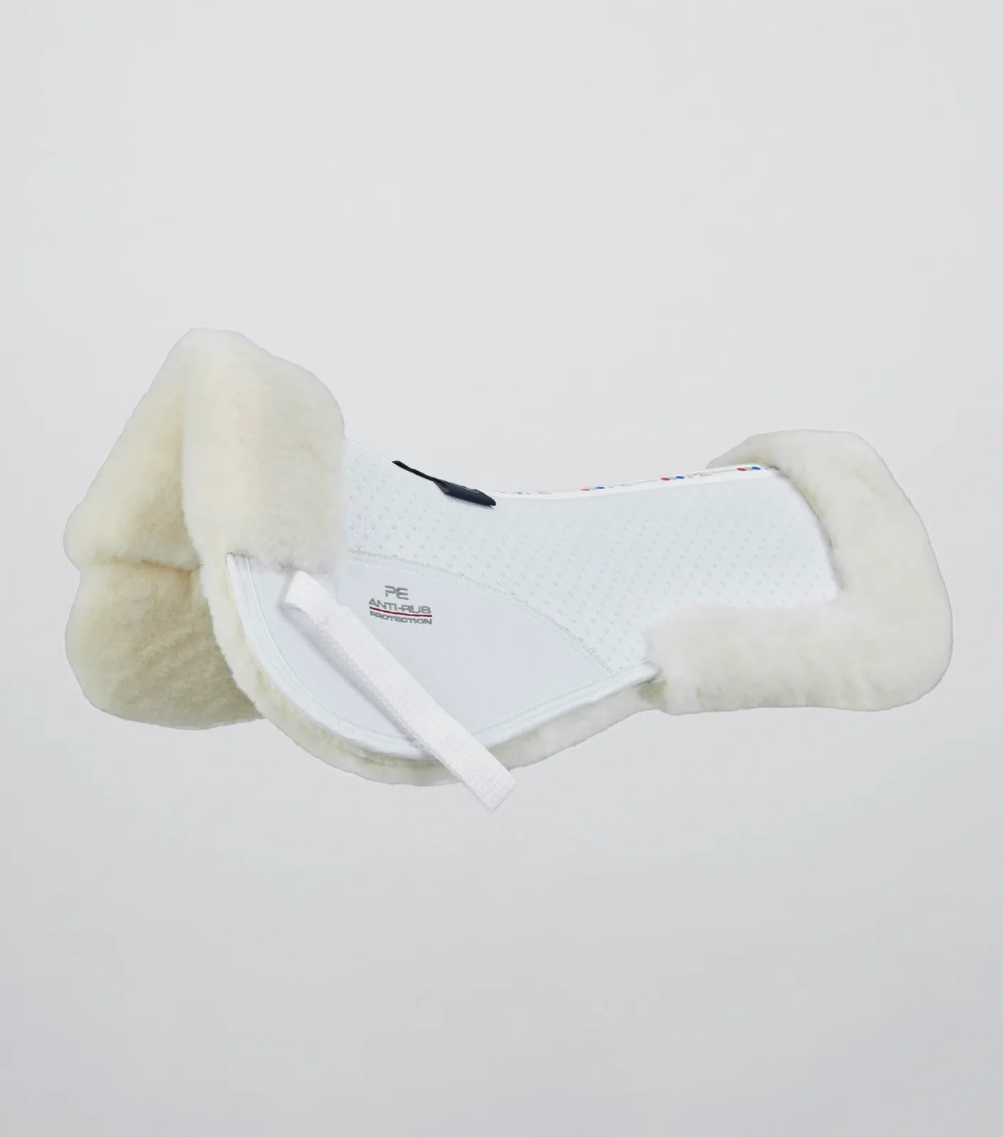 Airtechnology Shockproof Wool Saddle Pad - Half Pad White/Natural Wool