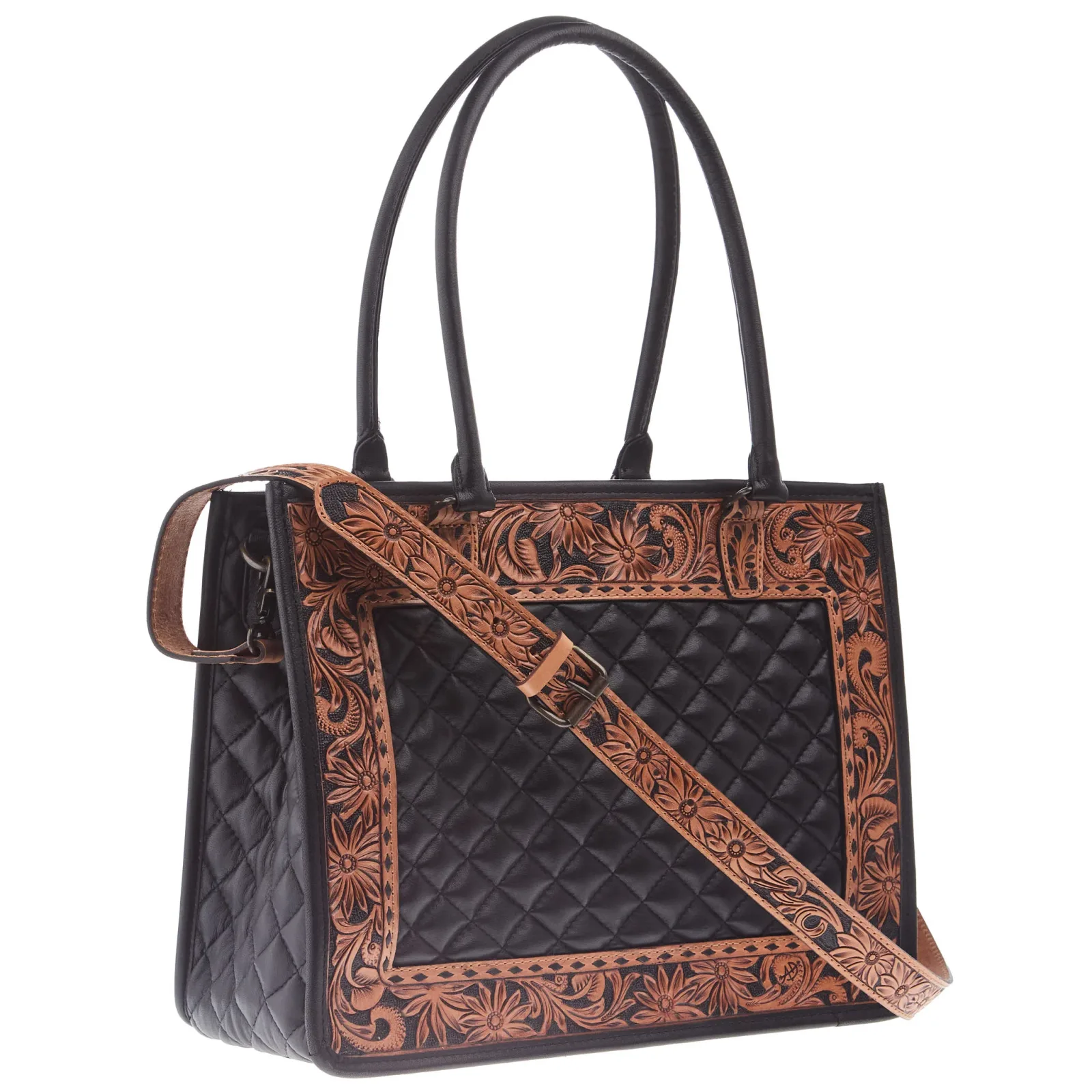 American Darling Black w/Tooled Detail Bag - Image 2