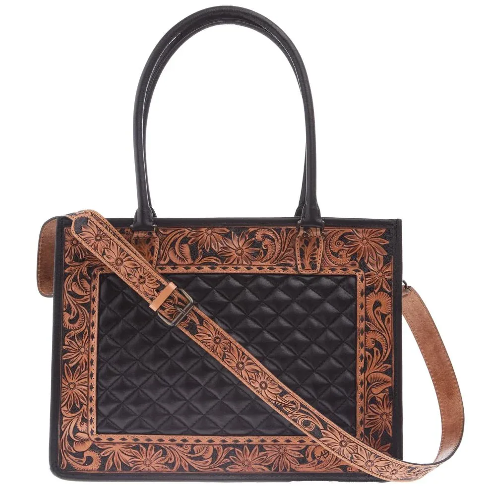 American Darling Black w/Tooled Detail Bag