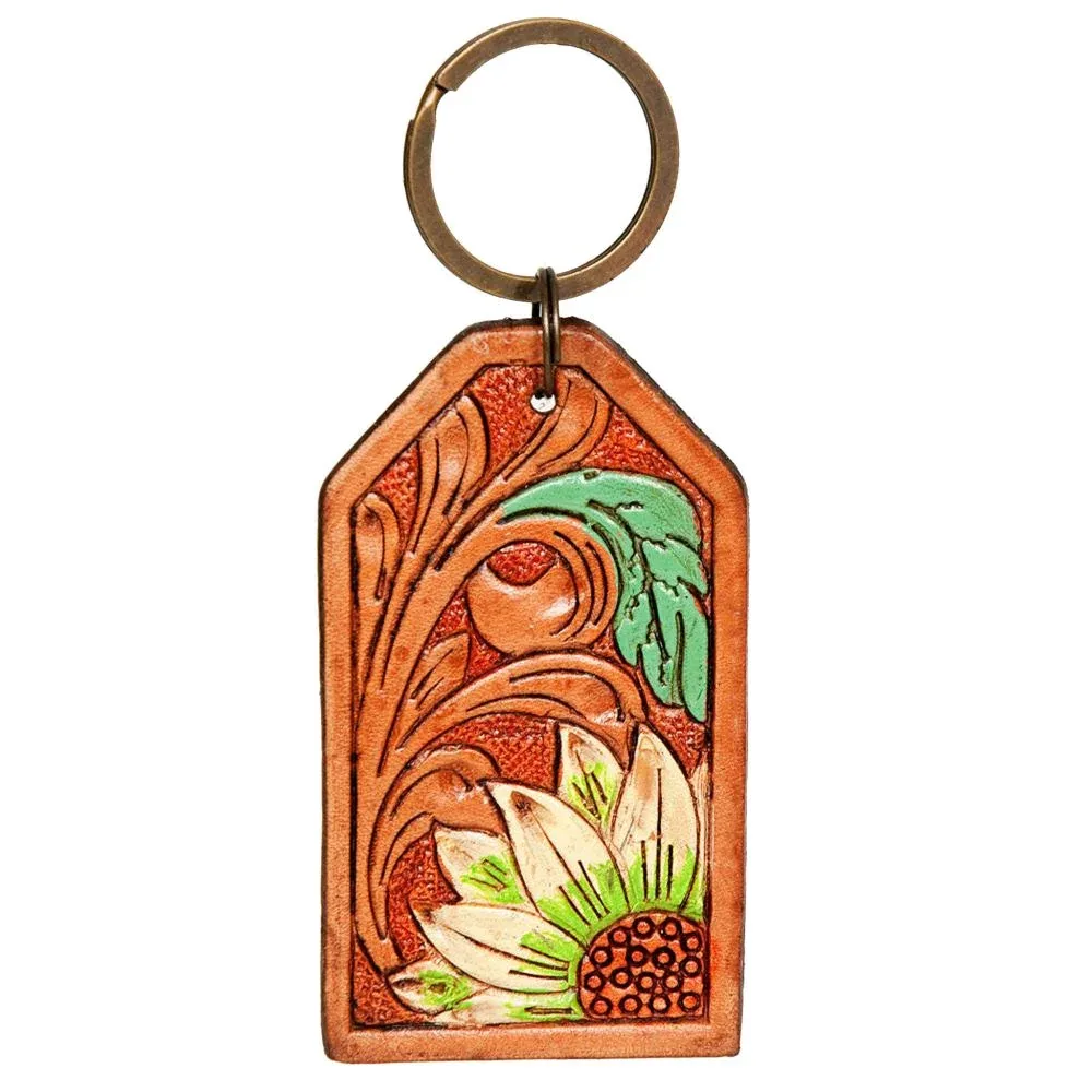 American Darling Floral Leather Key Chain