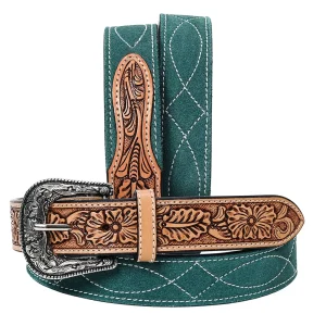 American Darling Suede Tooled Leather Belt