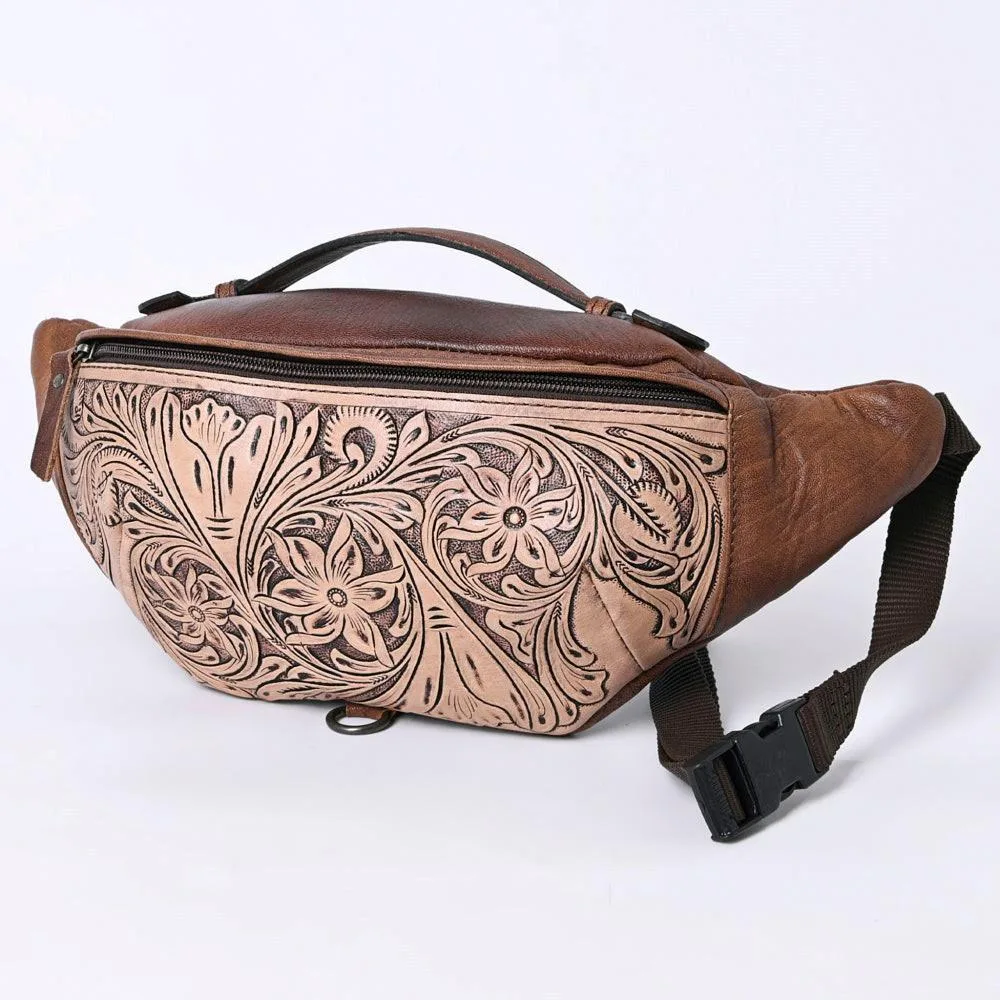 American Darling Tooled Leather Fanny Pack