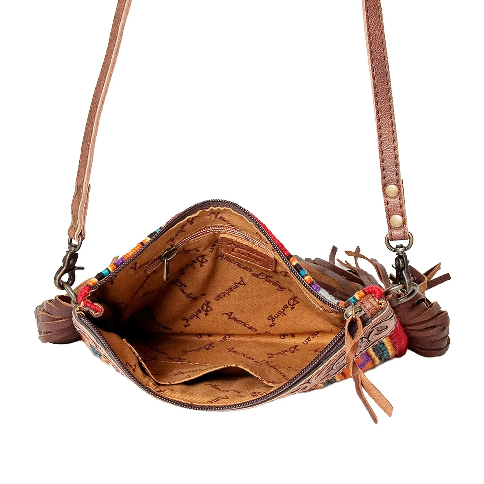 American Darling Tooled Saddle Blanket Crossbody - Image 2