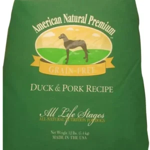 American Natural Grain Free Duck & Pork Dry Dog Food - 12 lb Bag
