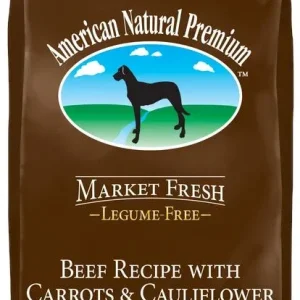 American Natural Market Fresh Legume Free Beef with Cauliflower & Carrots Dry Dog Food - 12 lb Bag