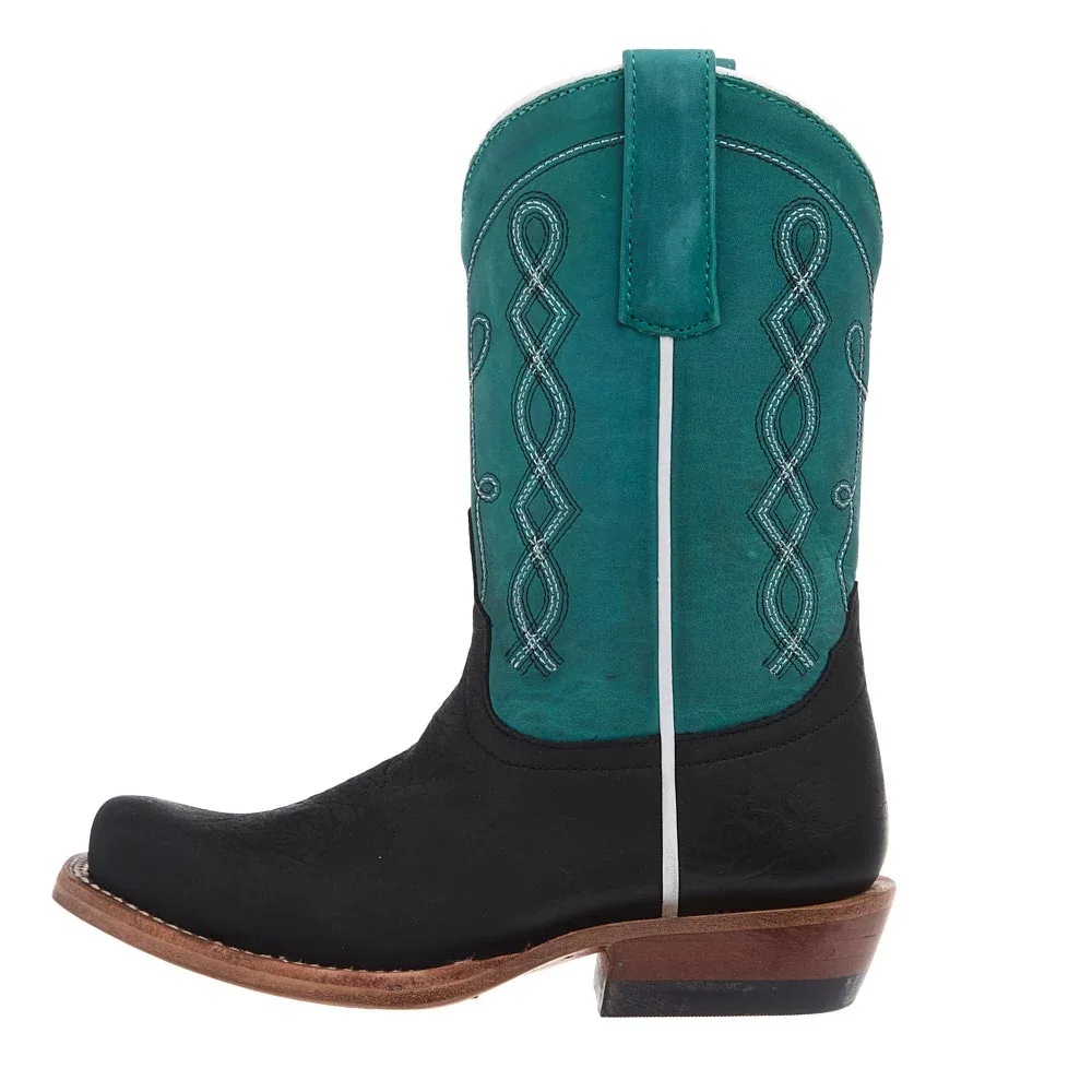 Anderson Bean Kid's Black Oiled Shoulder and Seafoam Barcelona Cutter Toe Boot - Image 2