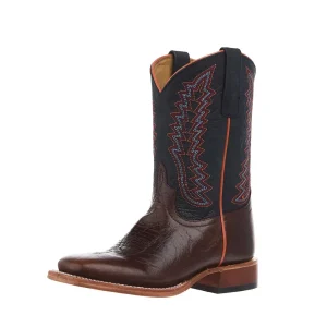 Anderson Bean Kid's Brown Avatar and Navy Denver Calf Square Toe Boot