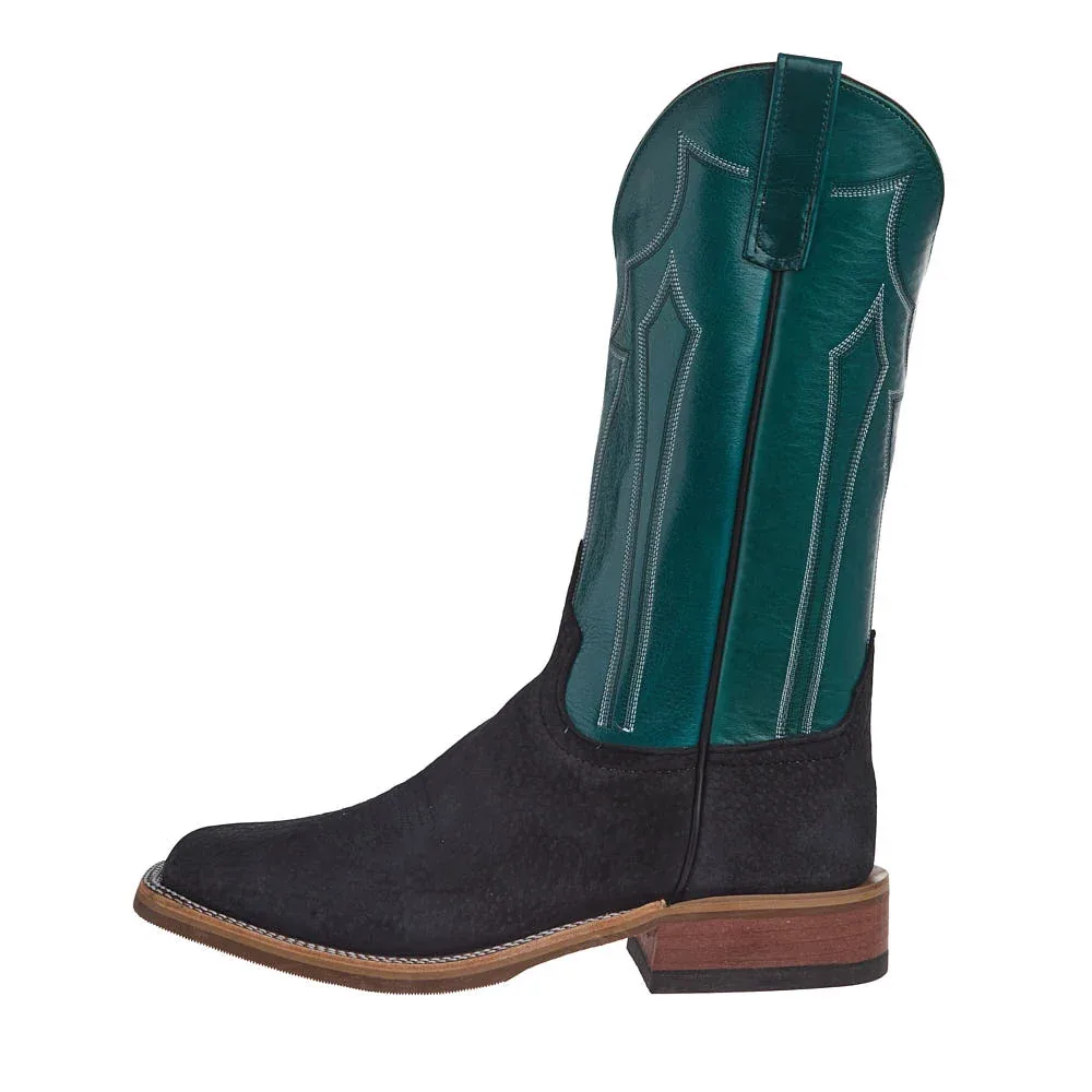 Anderson Bean Men's Ride Ready Black Carpincho Vamp 13in Turquoise Calfieno Top - Image 2