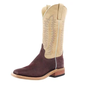 Anderson Bean Men`s Ride Ready Burgundy Boar 13in Tan Sinsation Top