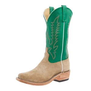 Anderson Bean Men's Ride Ready Tan Crazy Horse Roughout 13 Inch Perfect Lawn Deercow Top