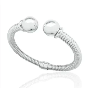 Andy Mikes Charleston Twisted Silver Bangle