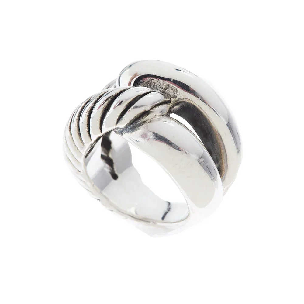 Andy Mikes Hartford Silver Twisted Ring - Image 2
