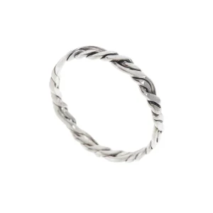 Andy Mikes Wallace Braided Silver Ring