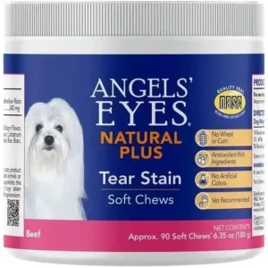 Angels' Eyes Natural Plus Tear Stain Beef Flavored Soft Chew Supplement for Dogs 90ct