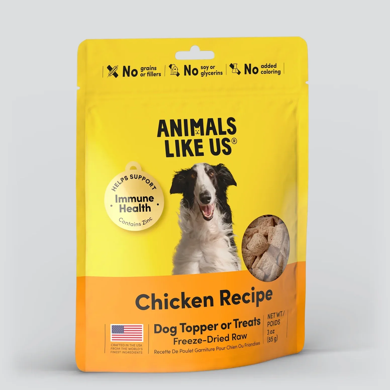 Animals Like Us Chicken Recipe Freeze-Dried Raw Dog Food Topper