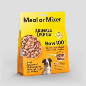 Animals Like Us Raw100 Chicken Organs Freeze-Dried Raw Dog Food