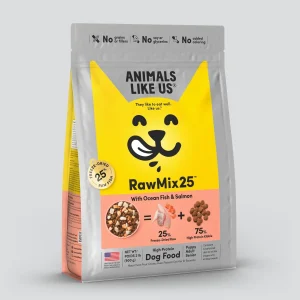 Animals Like Us RawMix25 Ocean Fish & Salmon Freeze-Dried Raw Dog Food 2lb