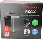 AquaTop PISCES Allinone Nano Cube Glass Aquarium Kit, Black, Clear, 5 gal - Image 2