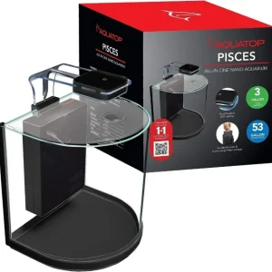 Aquatop Pisces Nano Bowfront Glass Aquarium
