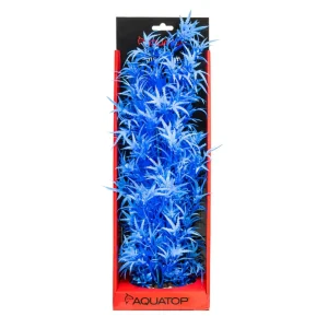 AquaTop Vibrant Fluorescent Cannabis Plant, Blue, 16 in