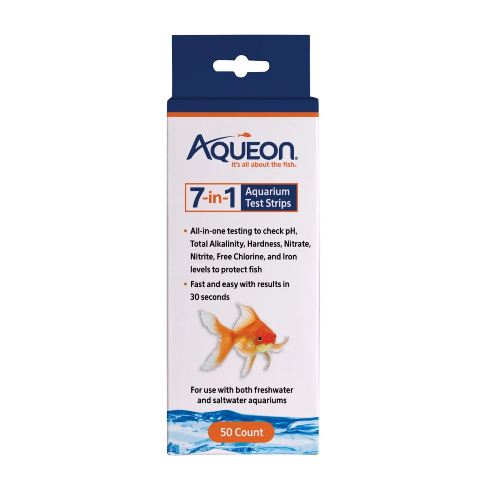 Aqueon 7-in-1 Aquarium Test Strips 50 ct