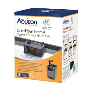 Aqueon QuietFlow Internal Aquarium Filter with SmartClean Technology Shrimp Small