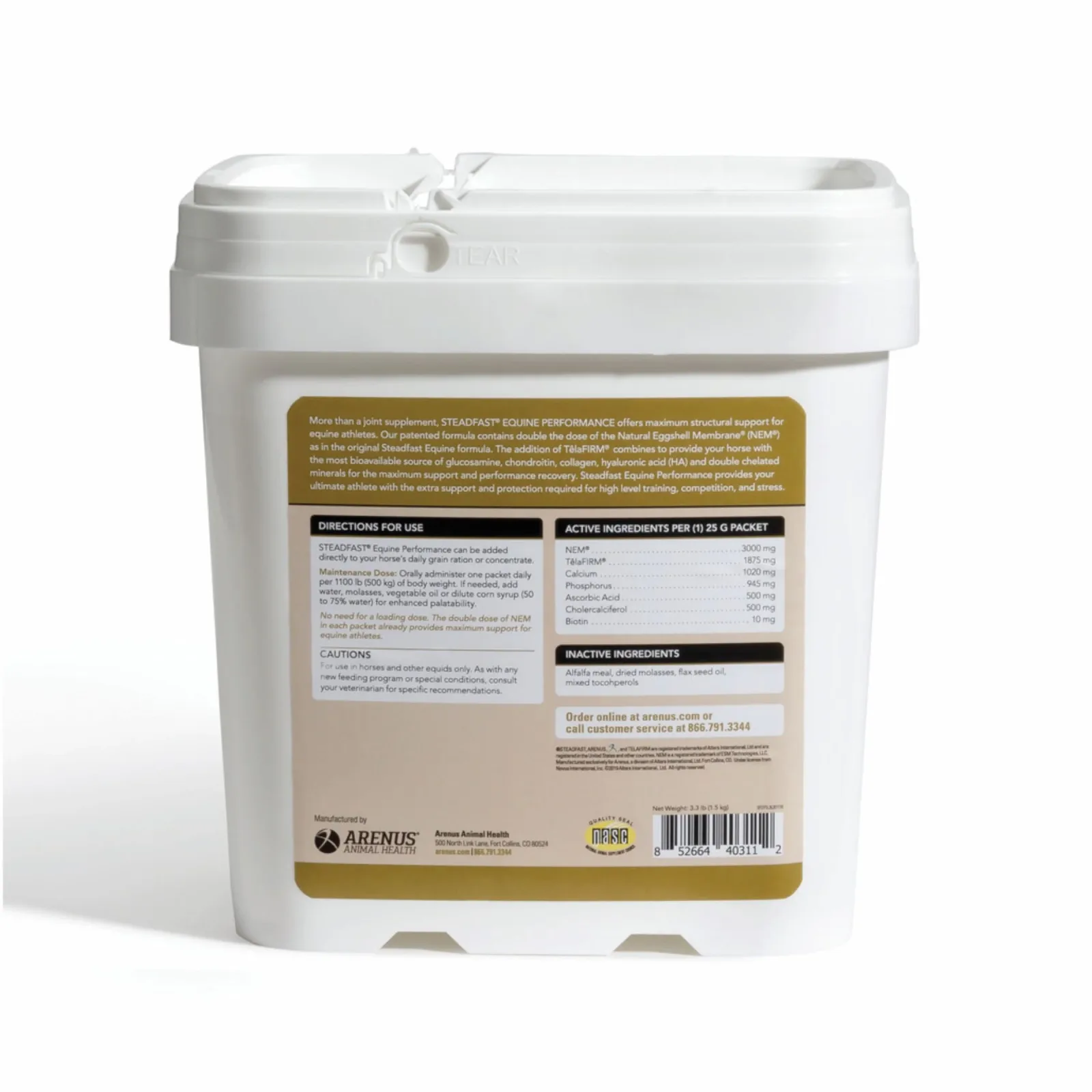 Arenus Steadfast Equine Performance 60ct - Image 2