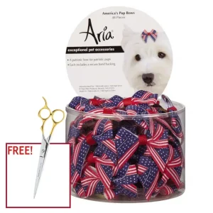 Aria Americana Pup Bow Canister 48 Pieces
