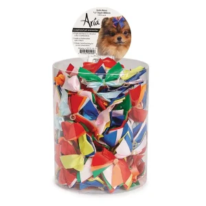 Aria Assorted Satin Triple Ribbon Bow Canisters, 100 Pcs