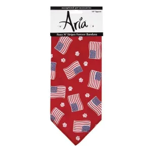 Aria Paws N Stripes Forever Dog Bandanas