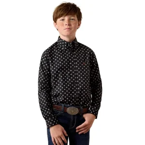 Ariat Boy's Black Print Larsen Shirt