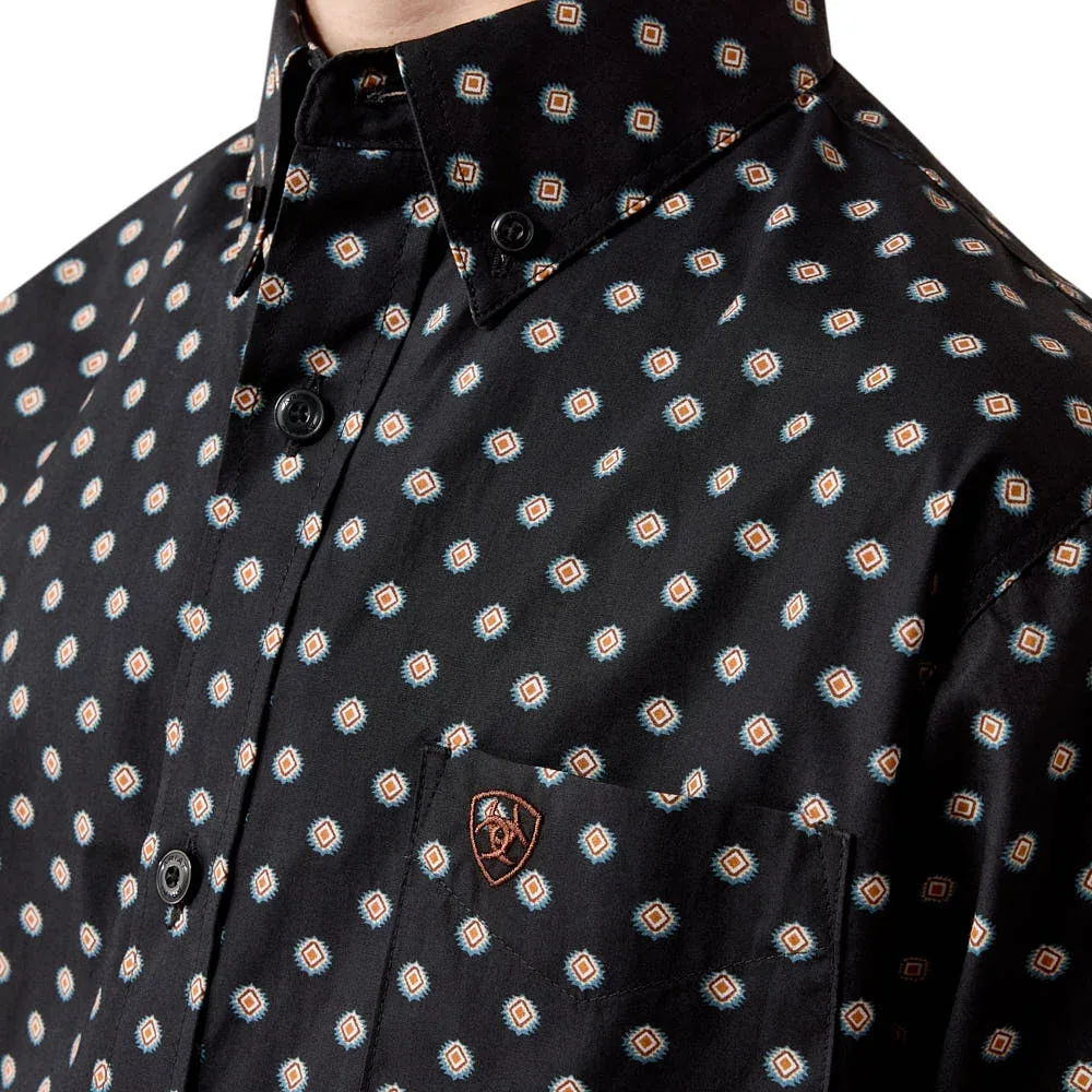 Ariat Boy's Black Print Larsen Shirt - Image 2