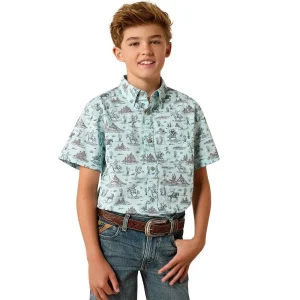 Ariat Boy's Blue Glow Button Shirt