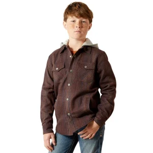 Ariat Boy's Brown Holbrooke Retro Hooded Shirt