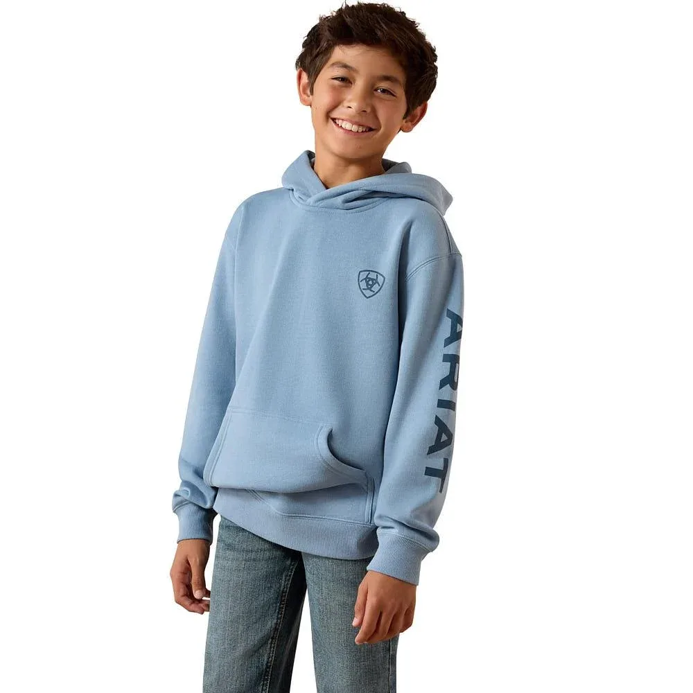 Ariat Boy's Denim Blue Logo Hoodie