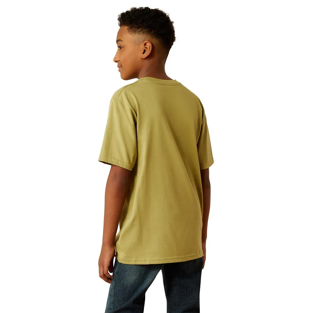 Ariat Boys Tent Green Desert To The Plains Tee - Image 2
