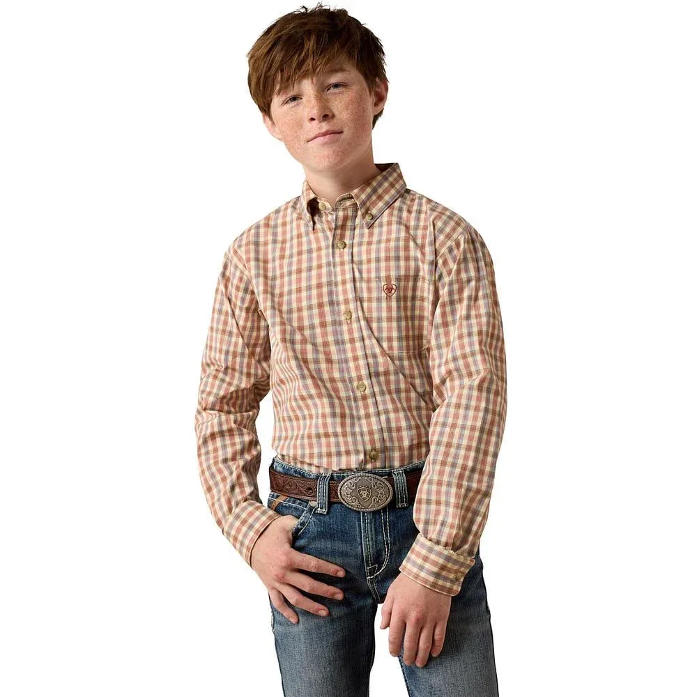 Ariat Boy's Vanilla Custard Pro Series Dave Shirt