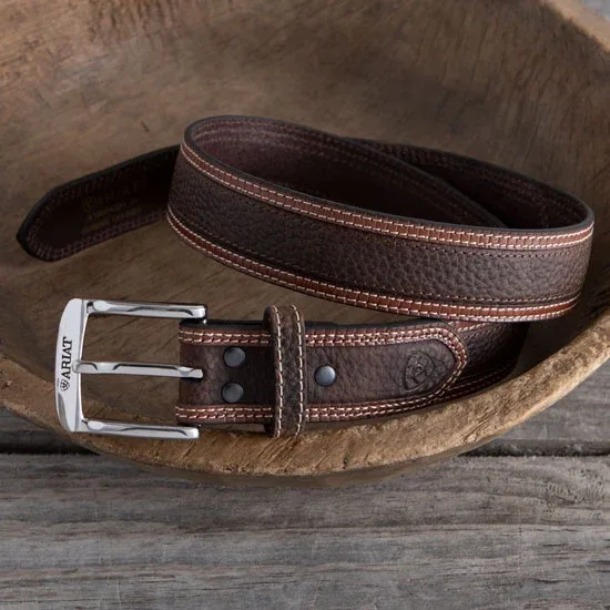 Ariat Brown Oiled Rowdy Belt - Image 2