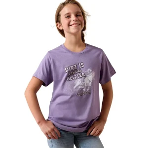Ariat Girl's Lavender Dirt Is Glitter Tee Shirt