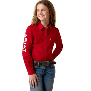 Ariat Girl's Team Kirby Savvy Red Shirt
