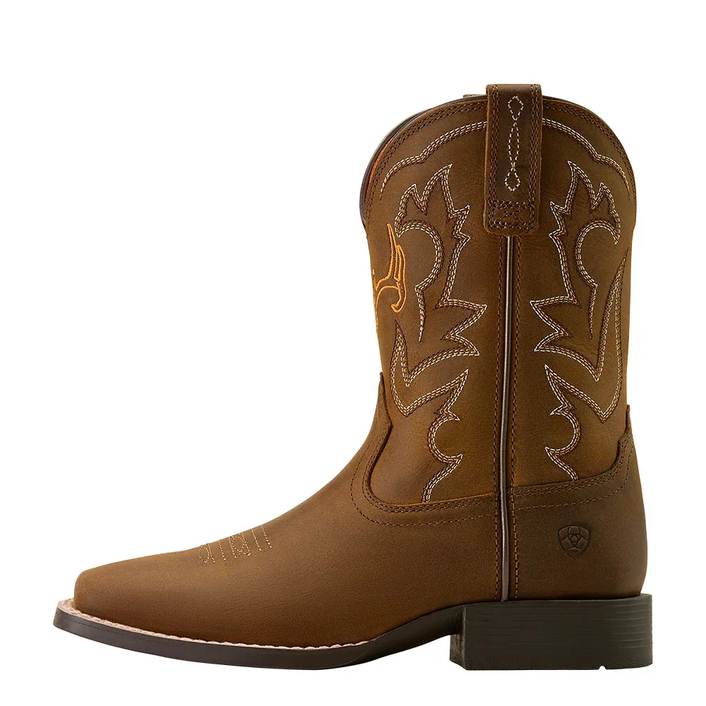 Ariat Kid's Deer Ridge Distressed Brown Vamp and Top - Image 2