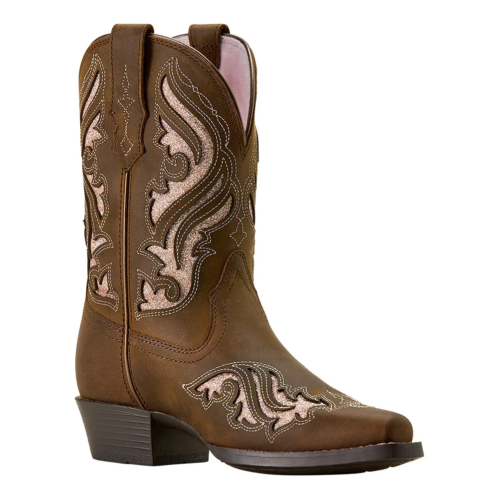 Ariat Kid's Fashion Bliss Sassy Brown Snip Toe Boot