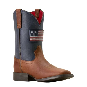 Ariat Kid's Freedom Rider Hickory Smoke Vamp Nightfall Navy Top