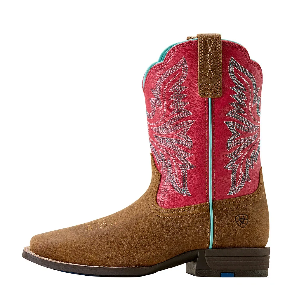 Ariat Kid's Westwood Wicker Brown Vamp Hot Pink Top - Image 2