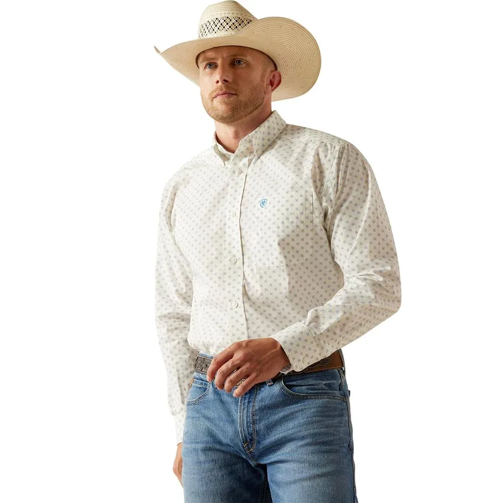 Ariat Mens Adrian White Wrinkle Free Shirt