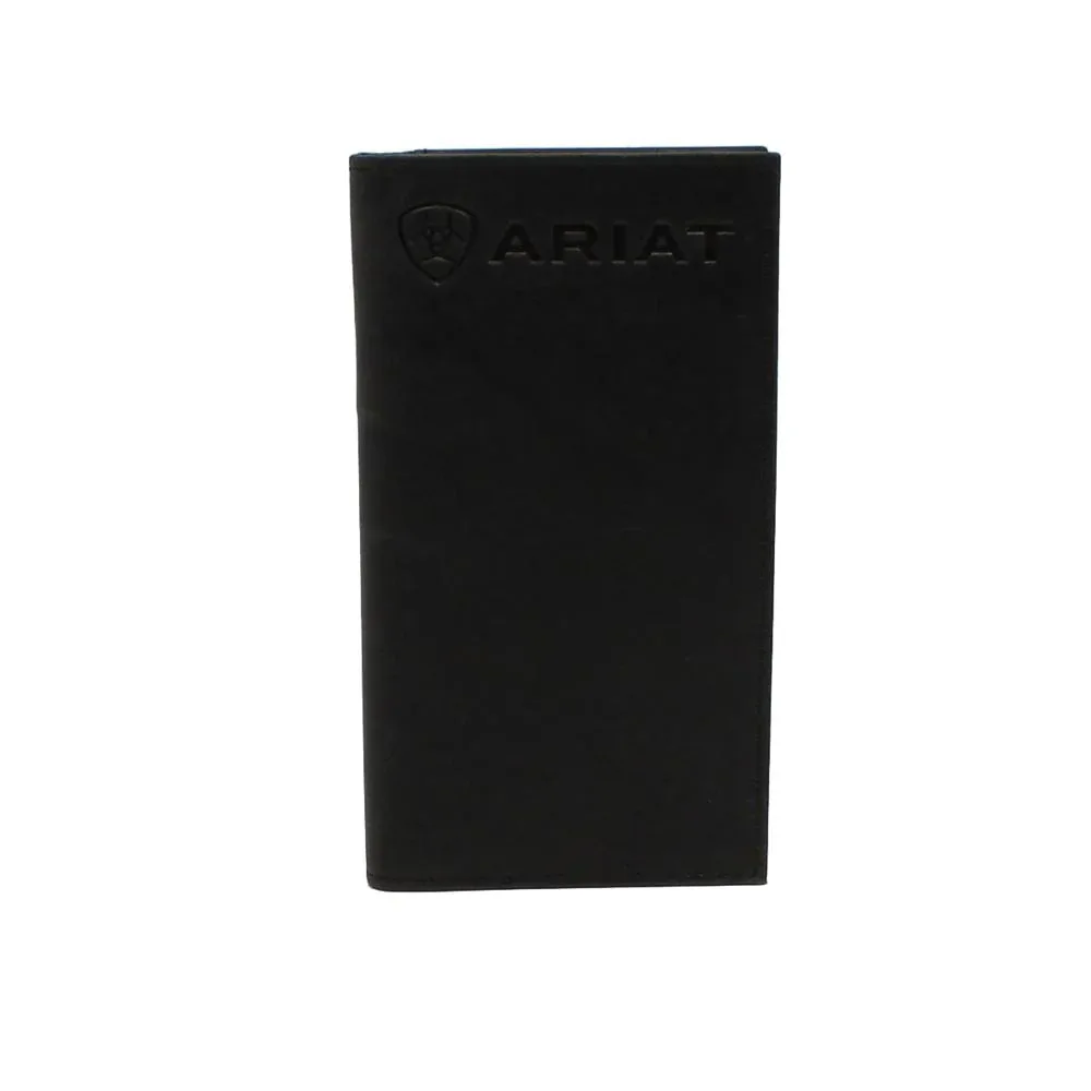 Ariat Men's Black Leather Bifold Wallet
