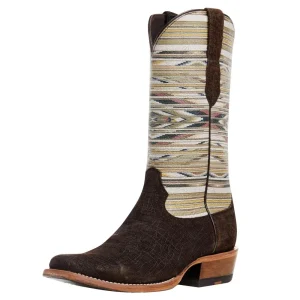 Ariat Men's Futurity Chimayo Chocolate Hippo Print 13in Sante Fe Mustard Top